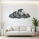 Dolphin Wave Dance Metal Wall Art | Coastal and Nautical Wall Decor