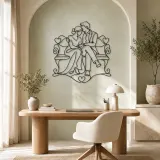 Bench Cuddle Pair Metal Wall Art | Romantic Couple Decor - lifestyle view 4
