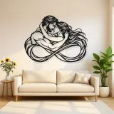 Eternal Loop Lovers Metal Wall Art | Romantic Couple Decor