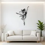 Graceful Arabesque Metal Wall Art | Movement Silhouette Decor
