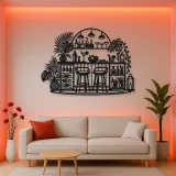 Cocktail Bar Flow Metal Wall Art | Cozy Home Metal Decor