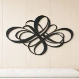 Modern Ribbon Knot Metal Wall Art | Modern Abstract Metal Decor - lifestyle view 5