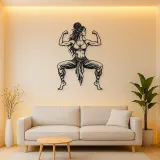 Goddess Pose Strength Metal Wall Art | Movement Silhouette Decor