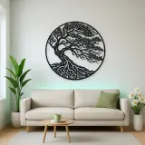 Windblown Tree Metal Wall Art | Botanical Metal Wall Decor