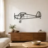 Silhouette de avión Luscombe 8A en metal, decoración mural de aviación, decoración de piloto