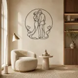 Hand in Hand Silhouette Metal Wall Art | Romantic Couple Decor - lifestyle view 5