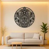 Celestial Hamsa Metal Wall Art | Spiritual Boho Metal Decor
