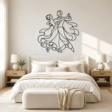 Ballroom Waltz Pair Metal Wall Art | Couple Dance Wall Decor - lifestyle view 2