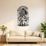 Rainy Day Kiss Metal Wall Art | Romantic Couple Decor