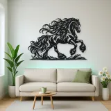 Friesian Mane Flow Metal Wall Art | Equestrian Wall Decor