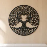 Heart Shaped Tree Metal Wall Art | Botanical Metal Wall Decor - lifestyle view 5