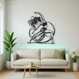 Warrior Flow Metal Wall Art | Movement Silhouette Decor