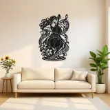 Cello Curve Metal Wall Art | Music Room Wall Decor