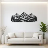 Three Peak Horizon Metal Wall Art | Nature Silhouette Decor