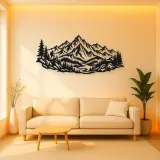Jagged Adventure Range Metal Wall Art | Nature Silhouette Decor