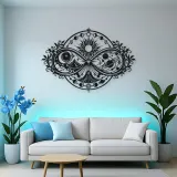 Infinite Celestial Loop Metal Wall Art | Celestial Boho Wall Decor