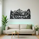 Train through Mountains Metal Wall Art | Travel and City Wall Decor