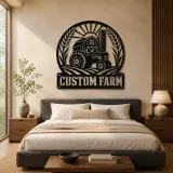 Personalized Tractor Farm Metal Wall Art with Barn Scene - lifestyle view 5