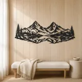 Twin Peaks Reflection Metal Wall Art | Modern Abstract Metal Decor - lifestyle view 5