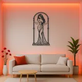 Woman in Arch Metal Wall Art | Minimalist Woman Line Art