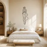 Minimalist Runway Line Metal Wall Art | Fashion Figure Wall Decor - lifestyle view 2