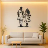 Evening Stroll Couple Metal Wall Art | Romantic Couple Decor