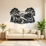 Birch Tree Path Metal Wall Art | Botanical Metal Wall Decor