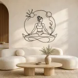 Wide Leg Fold Metal Wall Art | Yoga and Meditation Wall Decor - lifestyle view 3