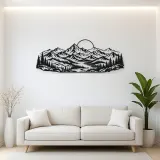 Endless Mountain Horizon Metal Wall Art | Nature Silhouette Decor