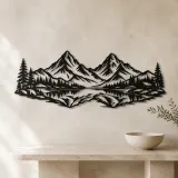 Twin Peaks Reflection Metal Wall Art | Modern Abstract Metal Decor - lifestyle view 3