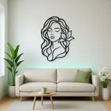 Closed Eyes Serenity Metal Wall Art | Modern Abstract Metal Decor