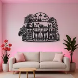 Cocktail Bar Flow Metal Wall Art | Cozy Home Metal Decor