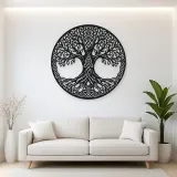 Celtic Roots Tree Metal Wall Art | Botanical Metal Wall Decor