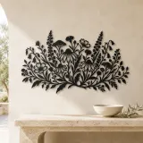 Wildflower Meadow Metal Wall Art | Botanical Metal Wall Decor - lifestyle view 3