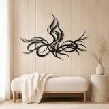 Rising Energy Lines Metal Wall Art | Modern Abstract Metal Decor - lifestyle view 5