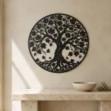 Autumn Leaf Tree Metal Wall Art | Botanical Metal Wall Decor - lifestyle view 3