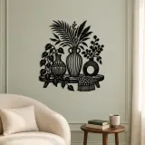 Boho Vase Trio Metal Wall Art | Cozy Home Metal Decor - lifestyle view 2
