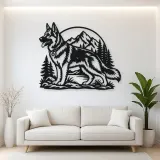 German Shepherd Profile Metal Wall Art | Pet Lover Silhouette Decor