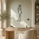 Standing Contrapposto Metal Wall Art | Feminine Figure Wall Decor - lifestyle view 4