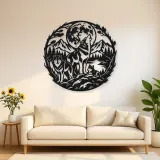 Wolf Moon Arc Metal Wall Art | Celestial Boho Wall Decor