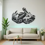 Pelican Coastline Metal Wall Art | Coastal and Nautical Wall Decor