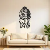 Wrapped in Arms Metal Wall Art | Romantic Couple Decor