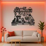 Baker Kitchen Line Metal Wall Art | Cozy Home Metal Decor
