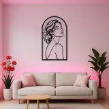 Beauty in Arch Metal Wall Art | Minimalist Woman Line Art