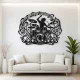 Drum Rhythm Circle Metal Wall Art | Modern Abstract Metal Decor