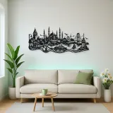 Istanbul Skyline Flow Metal Wall Art | Travel and City Wall Decor