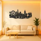 London Skyline Flow Metal Wall Art | Travel and City Wall Decor