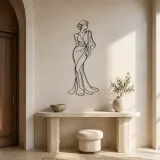 High Fashion Backline Metal Wall Art | Fashion Figure Wall Decor - lifestyle view 3