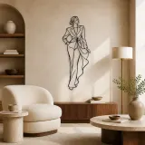 Luxury Fashion Silhouette Metal Wall Art | Fashion Figure Wall Decor - lifestyle view 5
