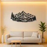 Jagged Adventure Range Metal Wall Art | Nature Silhouette Decor